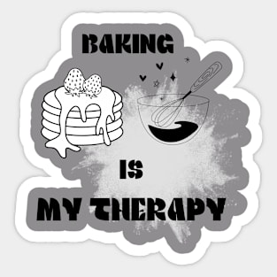 baking is my therapy Sticker